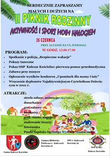 II piknik rodzinny "Aktywność i sport moim nałogiem" II piknik rodzinny "Aktywność i sport moim nałogiem"