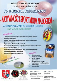 IV PIKNIK RODZINNY "AKTYWNOŚĆ I SPORT MOIM NAŁOGIEM" IV PIKNIK RODZINNY "AKTYWNOŚĆ I SPORT MOIM NAŁOGIEM"