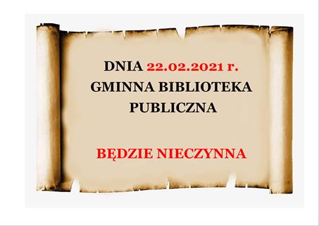 Ogłoszenie - biblioteka